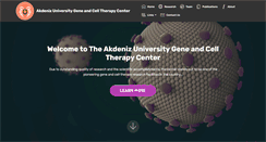Desktop Screenshot of genetherapy.akdeniz.edu.tr