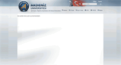 Desktop Screenshot of icerik.akdeniz.edu.tr