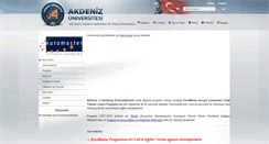 Desktop Screenshot of euromaster.akdeniz.edu.tr