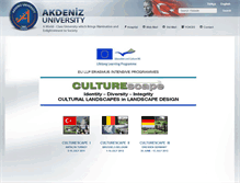 Tablet Screenshot of culturescape.akdeniz.edu.tr