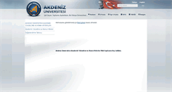 Desktop Screenshot of akademikyukselme.akdeniz.edu.tr
