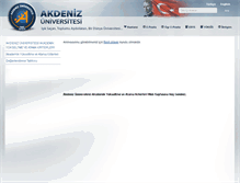 Tablet Screenshot of akademikyukselme.akdeniz.edu.tr
