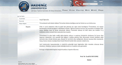 Desktop Screenshot of ilkkayit.akdeniz.edu.tr