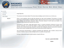 Tablet Screenshot of ilkkayit.akdeniz.edu.tr